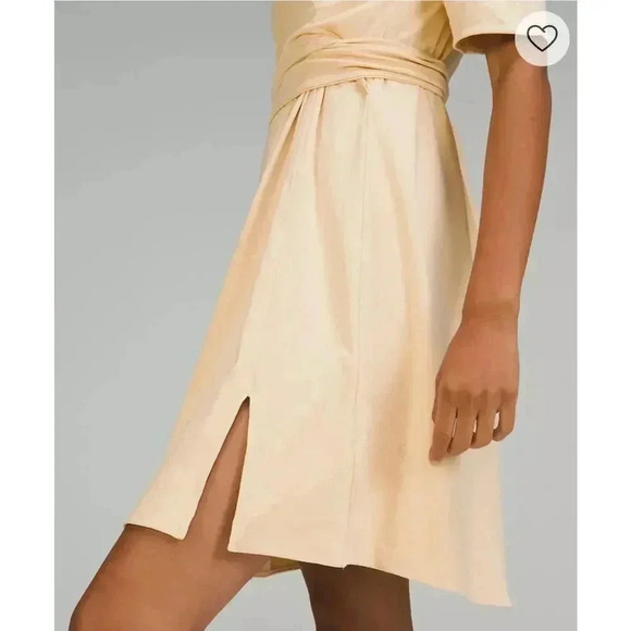 Lulelemon Wrap-Front T-Shirt Dress color Prosecco Size 6/8 - Picture 3 of 6